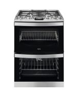 AEG CKB6541ACM Dual Fuel Cooker with Double Oven in Stainless Steel, A Rated