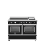 Bertazzoni HER125I2ENET2 Heritage 120cm Range Cooker Twin Oven with Griddle Induction Matt Black