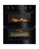 AEG OU5CU40K Built Under Double Over In Black A rated