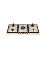 Bertazzoni P905CHERAG Heritage Series 90cm Gas hob with Central Wok burner Ivory Gold