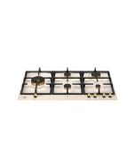 Bertazzoni P905LHERAG Heritage Series 90cm Gas hob with Left Wok burner Ivory Gold