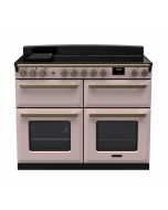 Rangemaster ESDLB110EIPPPK/AB1 110cm Wide Induction Range Cooker ESTEL DLX BC - Pale Pink / Antique Brass - A Rated