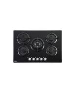 Belling BEL GTG753RI BLK 75cm 5 Burner Gas On Glass Hob Black