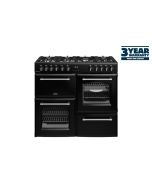 Belling BEL RCA FARMHOUSE 100DF BLK Dual Fuel Range Cooker