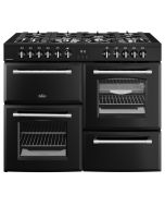 Belling BEL RCA FARMHOUSE 110DF BLK Farmhouse 110cm Dual Fuel Range Cooker in Black A Rated