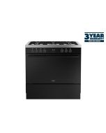 Belling BEL RCA VISION SGL 90DF BLK 90cm Dual Fuel Range Cooker Single Oven Black A Rated