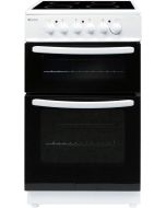 Haden HECT50W 50cm Twin Cavity Ceramic Oven Cooker in White