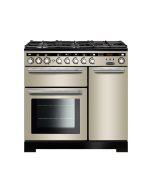 Rangemaster EDL90DFFIV/C Encore Deluxe 90Cm Dual Fuel Range Cooker Ivory Chrome Trim A Rated