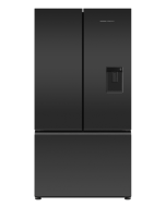 Fisher and Paykel RF540AZUB5 American Fridge Freezer, Plumbed, Black, E Rated