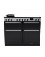 Rangemaster EDDLB110EIGBLK/CM1 110cm Induction Range Cooker Black Glass - Chrome, A Rated