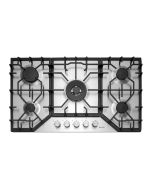 Caple C4091G 86cm Wide 5 Burner Gas Hob with Cast Iron Supports - Stainless Steel