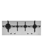 Caple C7011G 100cm wide Low Profile Gas Hob 4 Burner with Cast Iron Supports - Stainless Steel