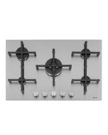 Caple C7071G 76cm Low Profile Gas Hob 5 Burner with Cast Iron Supports - Stainless Steel