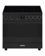 Smeg C9IMN2 90cm Classic Matte Black Single Cavity Cooker with Induction Hob