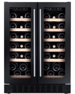 CDA CFWC624BL 60cm Freestanding/under counter double door wine cooler