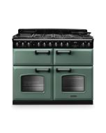 Rangemaster CLDLB110DFPMGR/CM1 Classic Deluxe BC 110 DF Dual Fuel Range Cooker Mineral Green Chrome