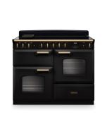 Rangemaster CLDLO110EIPCBL/AB1 Classic Deluxe 110cm OC Induction Range Cooker Charcoal Black/Antique Brass