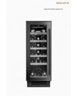 Caple WI3126BG 295mm Wide Undercounter Built In  Single Zone Wine Cooler Black
