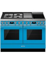 Smeg CPF120IGMPT 120cm Portofino Dual Fuel Range Cooker With Mix Hob Turquoise