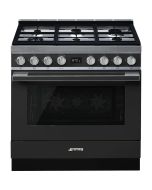 Smeg CPF9GPAN 90cm Portofino Dual Fuel Range Cooker Anthracite