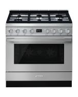 Smeg CPF9GPX 90cm Portofino Dual Fuel Range Cooker Stainless Steel