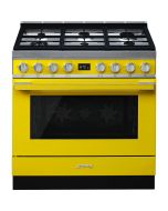 Smeg CPF9GPYW 90cm Portofino Dual Fuel Range Cooker Yellow