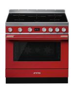 Smeg CPF9IPR 90cm Portofino Electric Induction Range Cooker Red