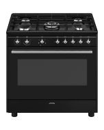 Smeg CX91GMBL 90cm Concert Dual Fuel Range Cooker Black