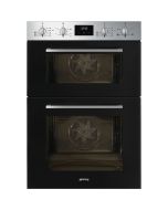 Smeg DOSF400B Built-In Electric Double Oven in Stainless Steel, A Rated