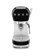 Smeg ECF02BLUK 50's Style Espresso Coffee Machine with Steam Wand, Black