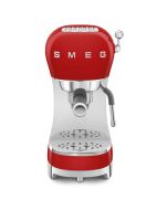 Smeg ECF02RDUK 50's Style Espresso Coffee Machine with Steam Wand, Red