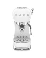 Smeg ECF02WHUK 50's Style Espresso Coffee Machine with Steam Wand, White