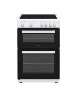 Statesman EDC60W2 60cm Wide Double Oven Electric Cooker, 4 Zones In White