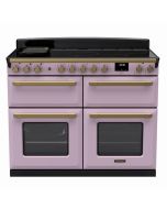 Rangemaster ESDLB110EIPHTH/AB1 110cm Wide Induction Range Cooker ESTEL DLX BC - Heather / Antique Brass - A Rated