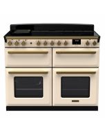 Rangemaster ESDLB110EIPPCR/AB1 110cm Wide Induction Range Cooker ESTEL DLX BC - Pale Cream / Antique Brass - A Rated