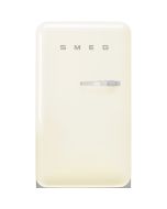 Smeg FAB10LCR6 55cm Retro 50s Style Free Standing Fridge with Ice Box in Cream, Left hand hinge