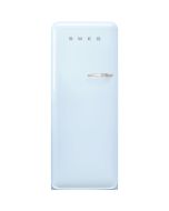 Smeg FAB28LPB5UK 60cm Retro 50s Style Free Standing Fridge with Ice Box in Pastel Blue, Left Hand Hinge
