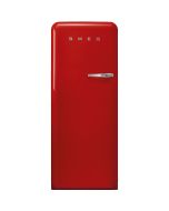 Smeg FAB28LRD5UK 60cm Retro 50s Style Free Standing Fridge with Ice Box in Red, Left Hand Hinge