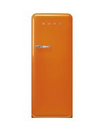 Smeg FAB28ROR6 60cm Retro 50s Style Free Standing Fridge with Ice Box in Orange, Right Hand Hinge