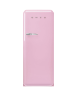 Smeg FAB28RPK6 60cm Retro 50s Style Free Standing Fridge with Ice Box in Pink, Right Hand Hinge