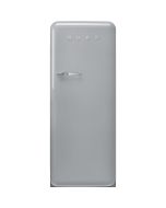 Smeg FAB28RSV6 60cm Retro 50s Style Free Standing Fridge with Ice Box in Silver, Right Hand Hinge