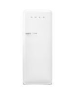Smeg FAB28RWH6UK 60cm Retro 50s Style Free Standing Fridge with Ice Box in White, Right Hand Hinge