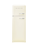 Smeg FAB30LCR6UK 60cm Retro 50s Style Left Hand Hinge Freezer over Fridge in Cream