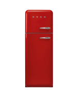 Smeg FAB30LRD6UK 60cm Retro 50s Style Left Hand Hinge Freezer over Fridge in Red
