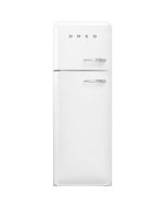Smeg FAB30LWH5UK 60cm Retro 50s Style Left Hand Hinge Fridge in  over No Frost Freezer White