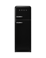 Smeg FAB30RBL6UK 60cm Retro 50s Style Right Hand Hinge Freezer over Fridge in Black