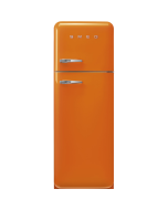 Smeg FAB30ROR6UK 60cm Retro 50s Style Right Hand Hinge Freezer over Fridge in  Orange