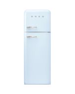 Smeg FAB30RPB5UK 60cm Retro 50s Style Right Hand Hinge Freezer over Fridge in  Pastel Blue