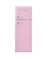 Smeg FAB30RPK6UK 60cm Retro 50s Style Right Hand Hinge Freezer over Fridge in  Pink