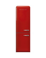 Smeg FAB32LRD6UK No Frost Fridge Freezer, 50s Style, Red, C Rated